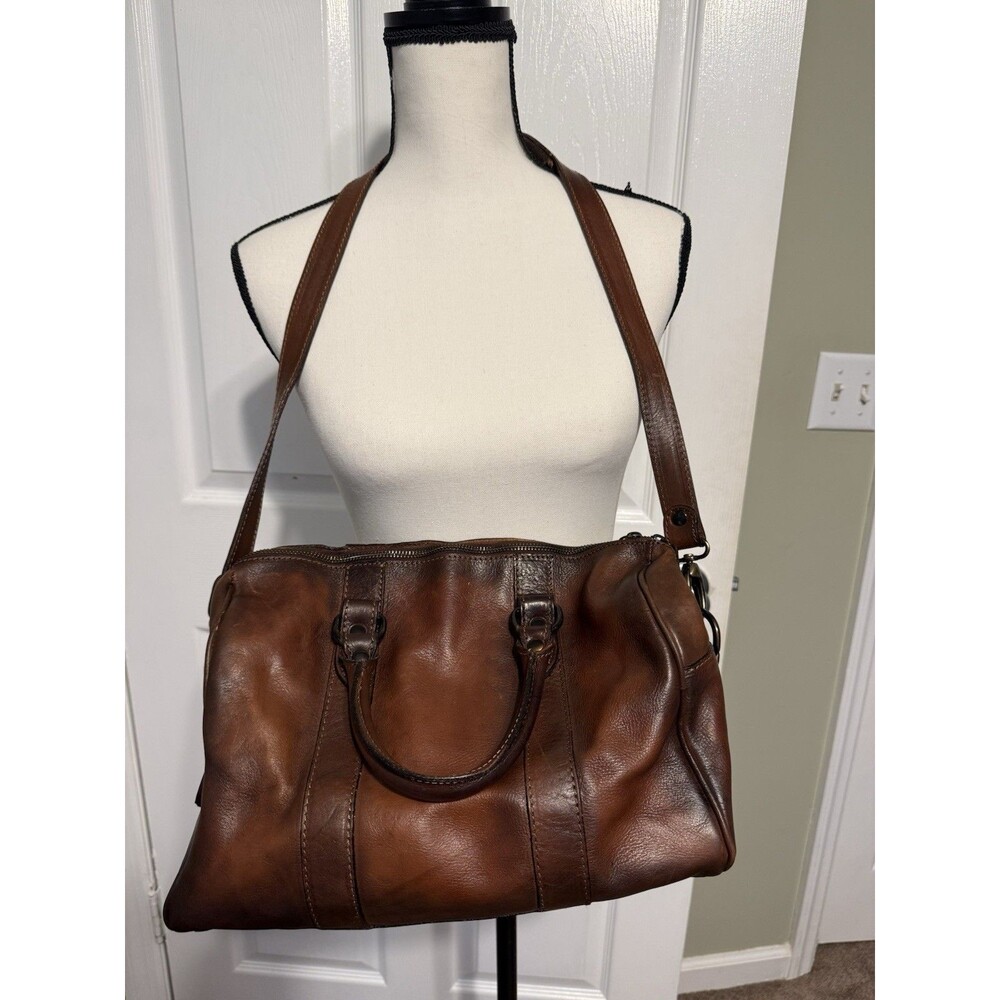 I Medici Firenze Italian Cognac Leather Purse Cognac Bag Crossbody Made Italy